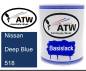 Preview: Nissan, Deep Blue, 518: 1L Lackdose, von ATW Autoteile West.